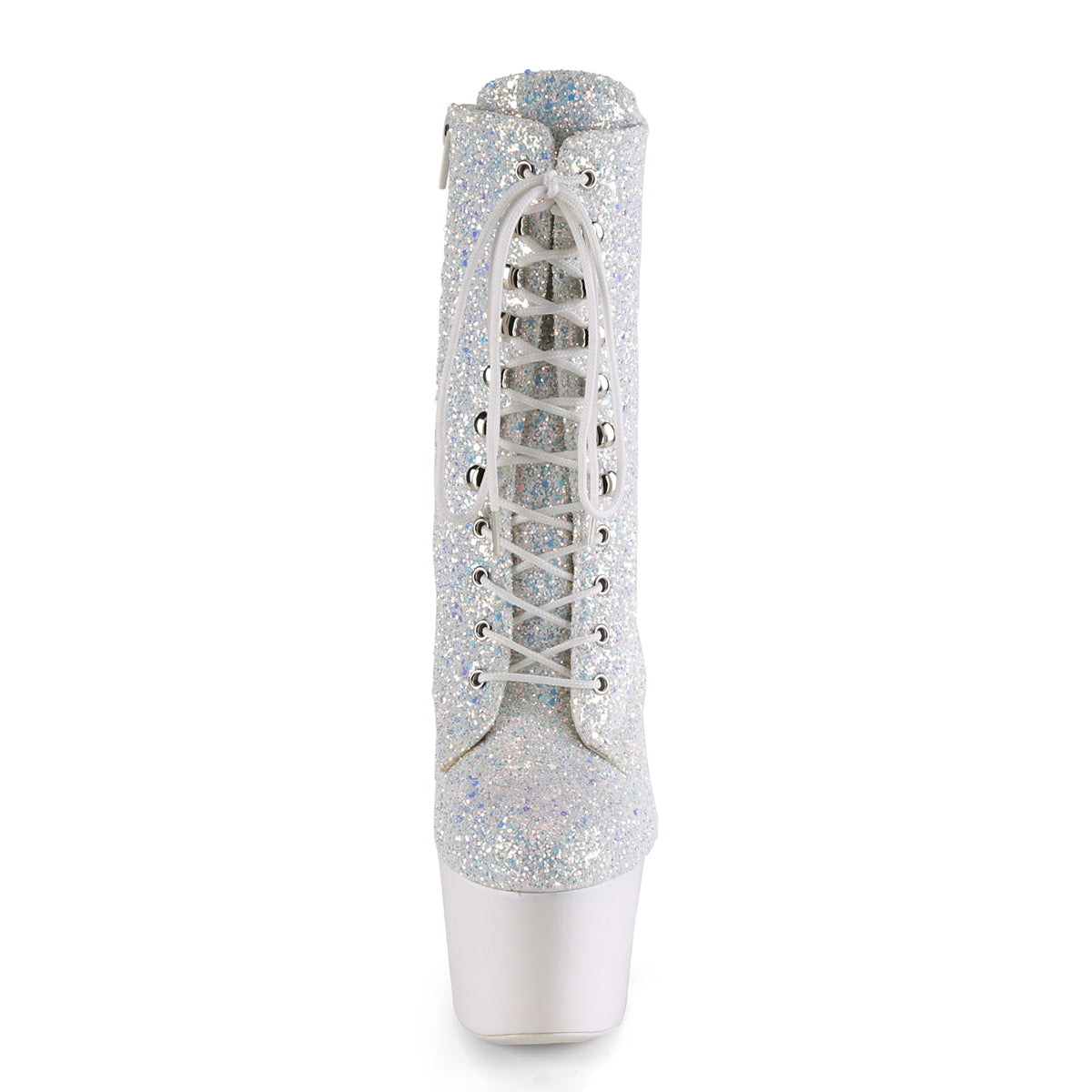 Pleaser Bottines pour femmes ADORE-1020LG NEON WHITE MULTI GLITTER / NEON WHITE