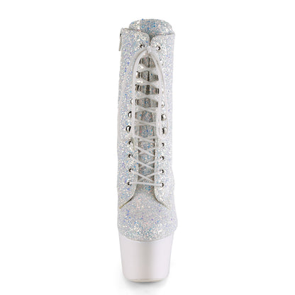 Pleaser Bottines pour femmes ADORE-1020LG NEON WHITE MULTI GLITTER / NEON WHITE