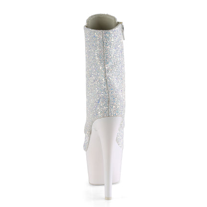 Pleaser Bottines pour femmes ADORE-1020LG NEON WHITE MULTI GLITTER / NEON WHITE