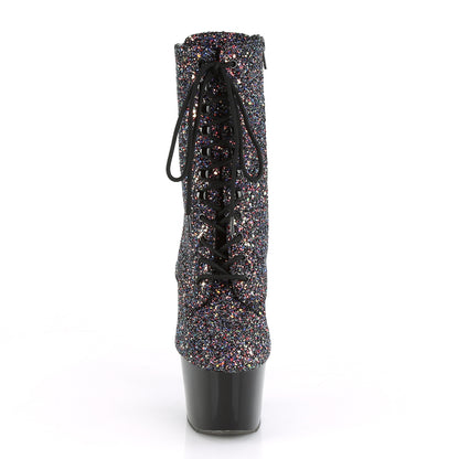 Pleaser Bottines pour femmes ADORE-1020LG Purple Multi Glitter / Blk