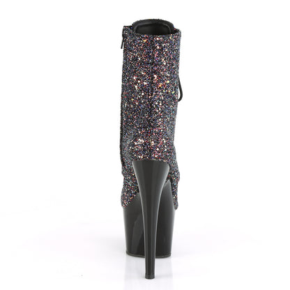 Pleaser Bottines pour femmes ADORE-1020LG Purple Multi Glitter / Blk