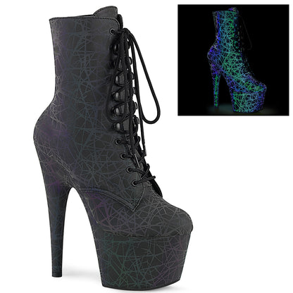 Pleaser Bottines pour femmes ADORE-1020refl vert-violet refl./green-purple reflet.