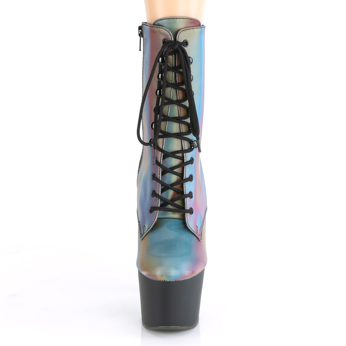 Pleaser Bottines pour femmes ADORE-1020refl Rainbow Réfléchissant / blk mat