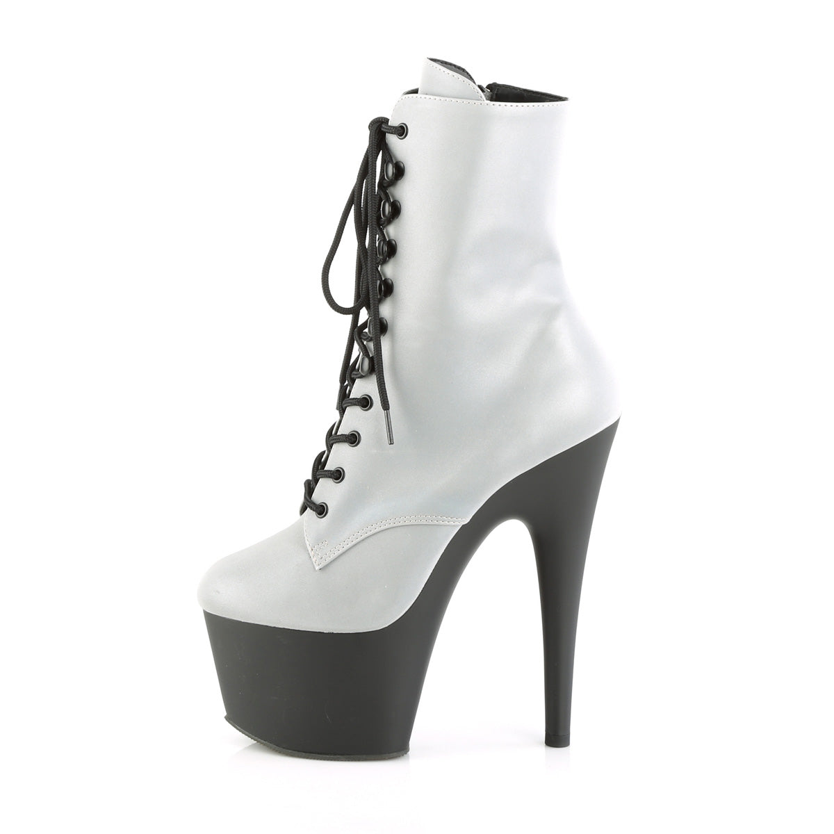 Pleaser Bottines pour femmes ADORE-1020refl SLV réfléchissant / blk mat