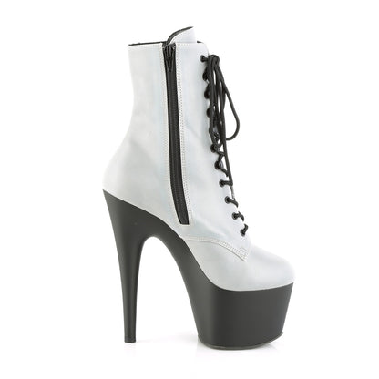 Pleaser Bottines pour femmes ADORE-1020refl SLV réfléchissant / blk mat
