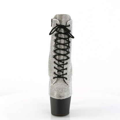 Pleaser  Bottines ADORE-1020RS SLV RS / Noir Matte