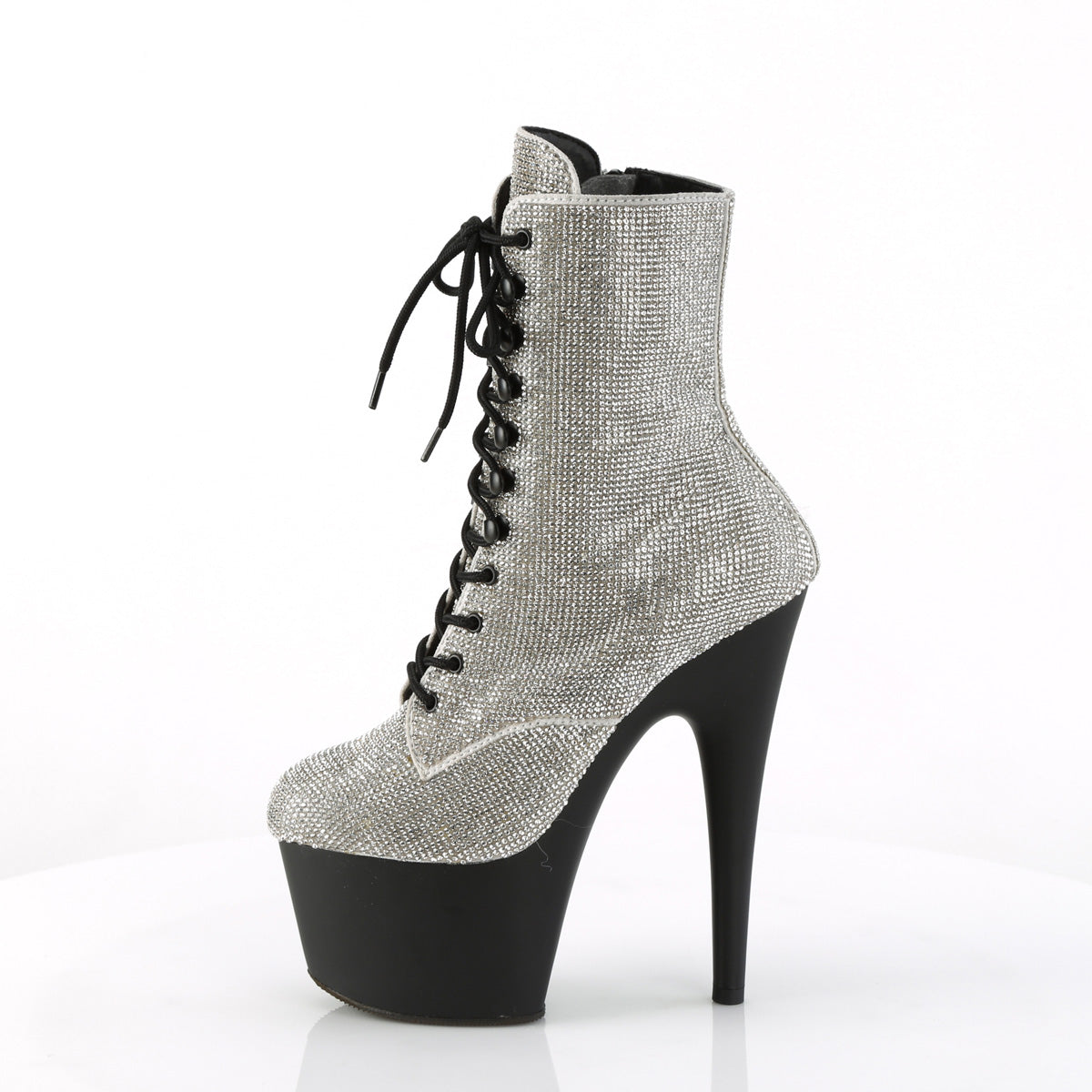 Pleaser  Bottines ADORE-1020RS SLV RS / Noir Matte
