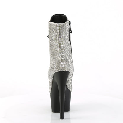 Pleaser  Bottines ADORE-1020RS SLV RS / Noir Matte