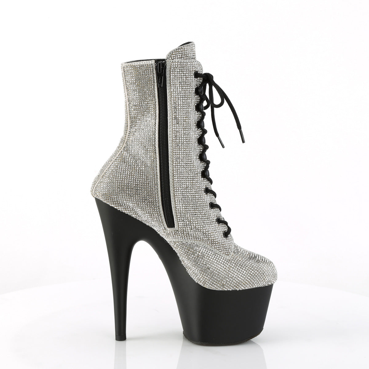 Pleaser  Bottines ADORE-1020RS SLV RS / Noir Matte