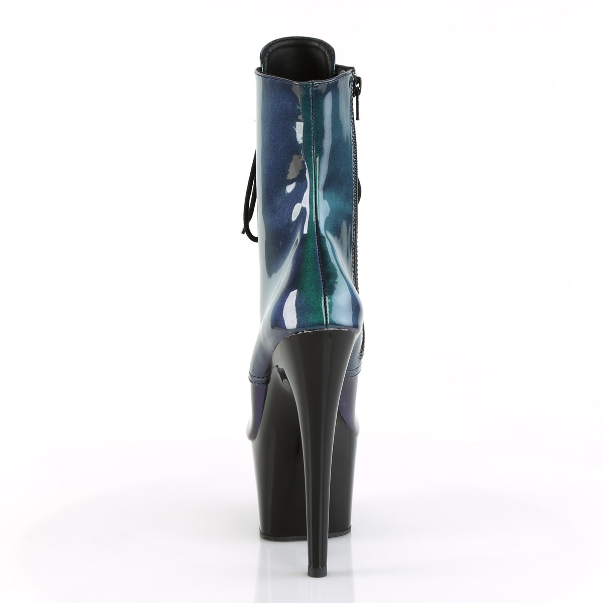 Pleaser Womens Ankle Boots ADORE-1020SHG Purple-Green/Blk