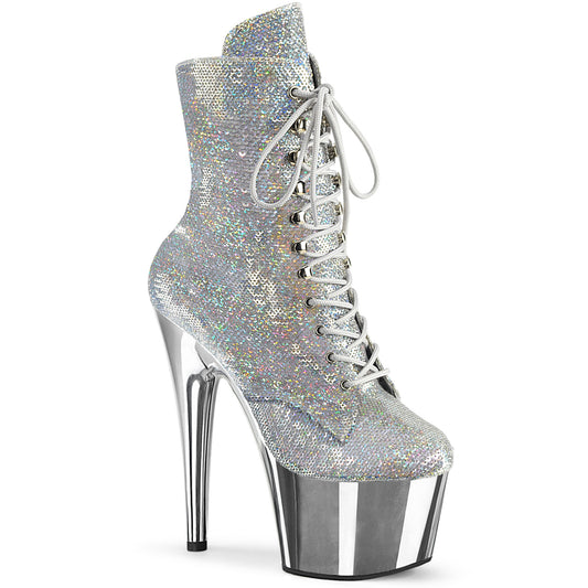 Pleaser   ADORE-1020SQ-02 SLV Holo Sequins / SLV Chrome