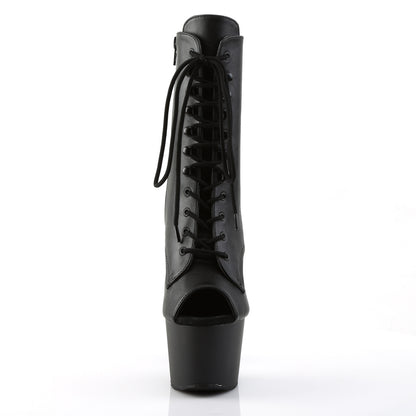 Pleaser Bottines pour femmes ADORE-1021 BLK FAUX CUIR / BLK MATTE