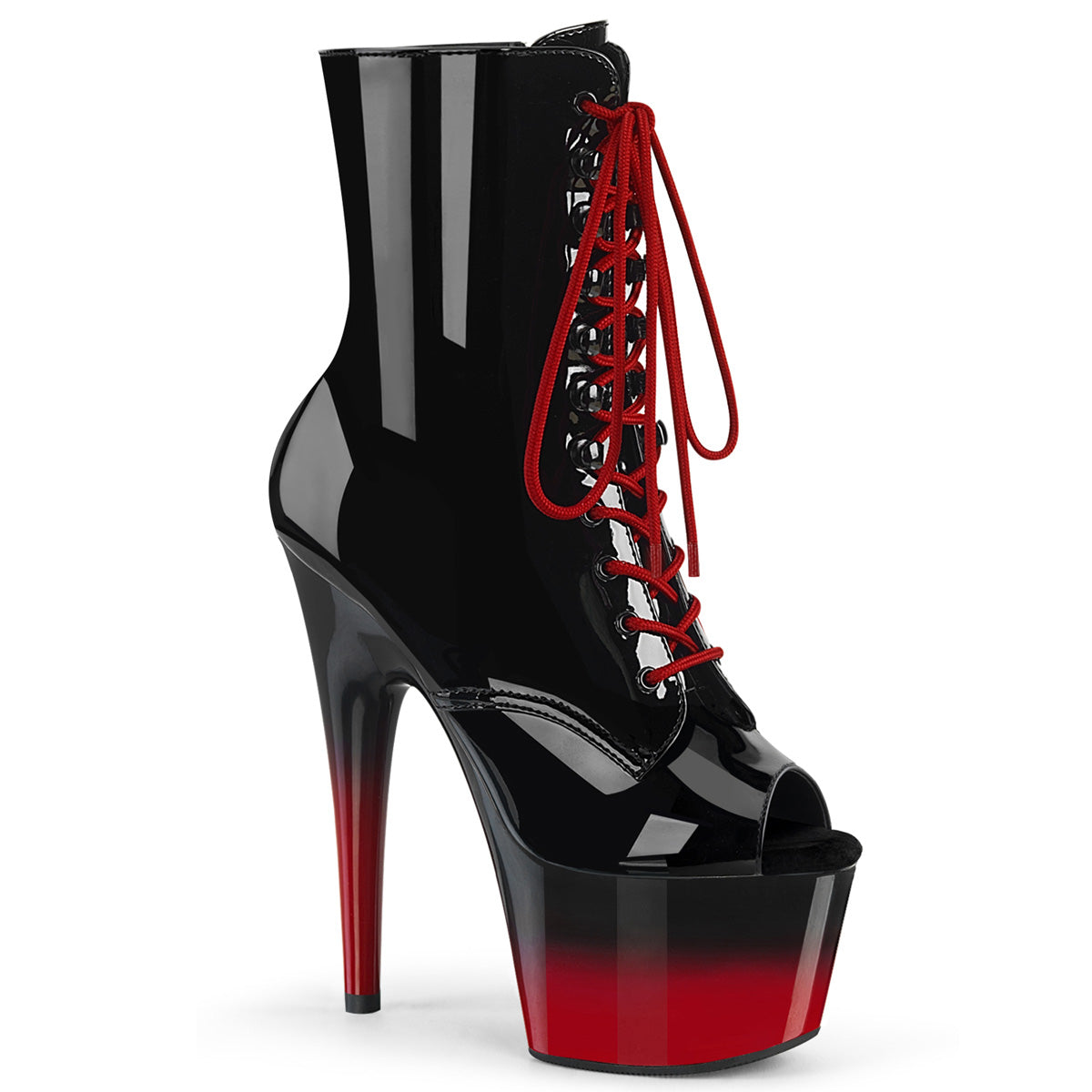 Pleaser   ADORE-1021BR-H Blk Pat/Blk-Red