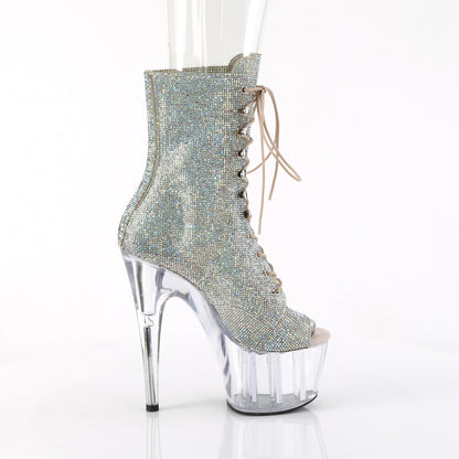 Pleaser Women's Platform Shoes ADORE-1021C-RS Slv AB RS-TPU/Clr