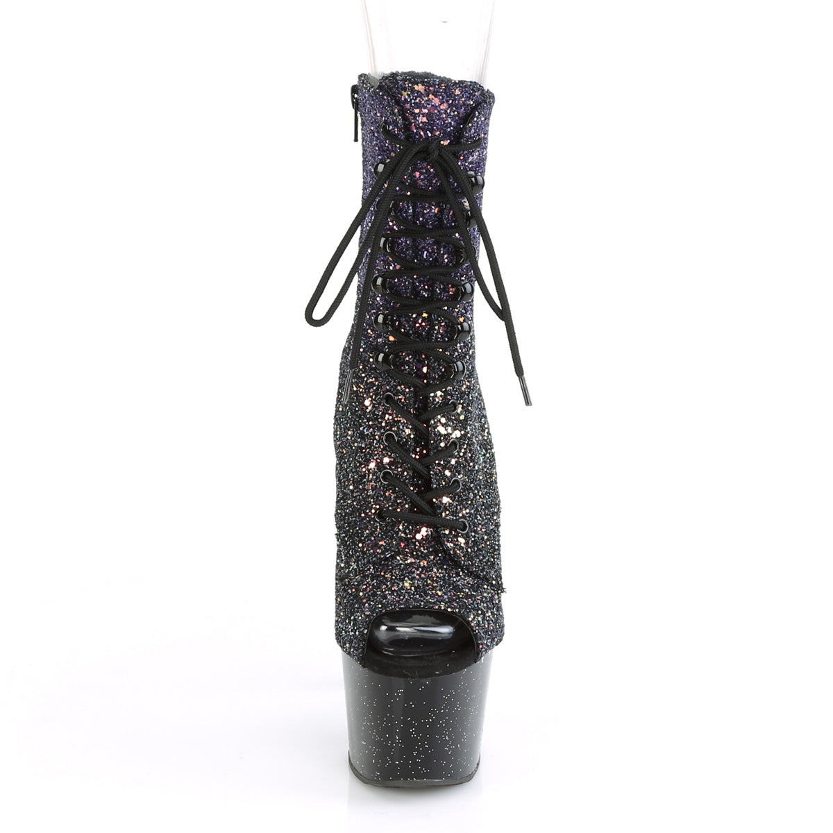 Pleaser Bottines pour femmes ADORE-1021ombg Purple Multi Glitter / Blk