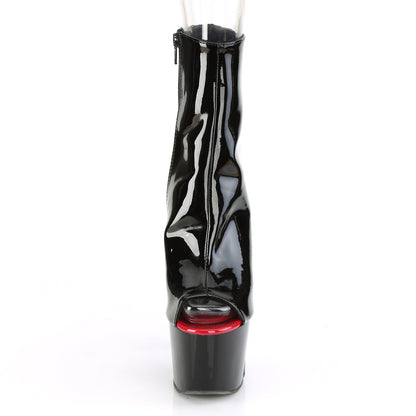 Pleaser Bottines pour femmes ADORE-1025 BLK-ROUGE PAT / BLK