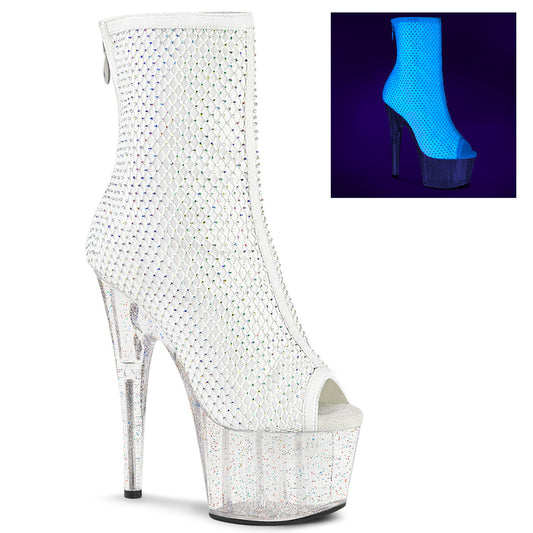 Pleaser Bottines pour femmes ADORE-1031gm wht tissu-rs maillage / clcr