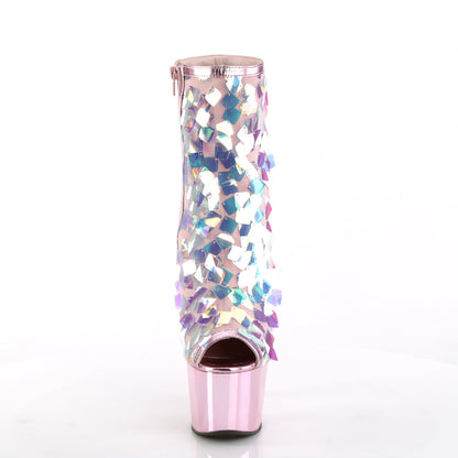 Pleaser Bottines pour femmes ADORE-1031ssq Iri.opal Sequin-b.pink a rencontré chrome PU / B.pink