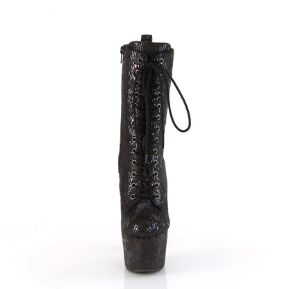 Pleaser   ADORE-1040SPF BLK Huile Slick Met. Tissu imprimé de serpent / m