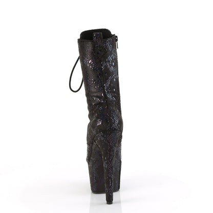 Pleaser   ADORE-1040SPF BLK Huile Slick Met. Tissu imprimé de serpent / m