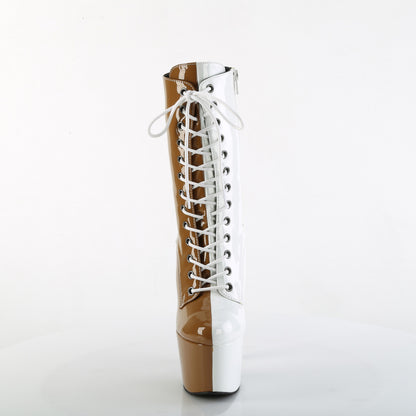 Pleaser   ADORE-1040tt taupe-wht pat / taupe-wht