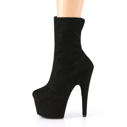 Pleaser Bottines pour femmes ADORE-1042 BLK FAUX SUDE / BLK FAUX SUDE