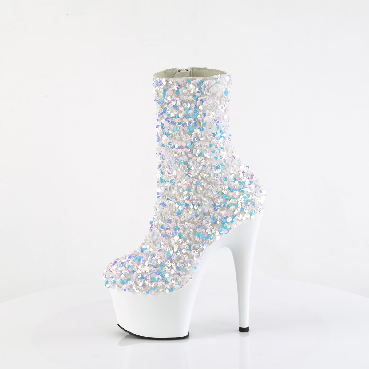 Pleaser   ADORE-1042SQ WHT Multi Sequins / Wht