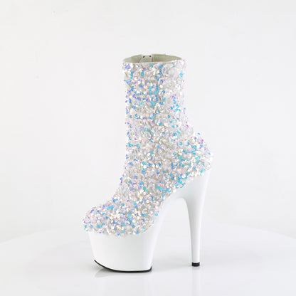 Pleaser   ADORE-1042SQ WHT Multi Sequins / Wht