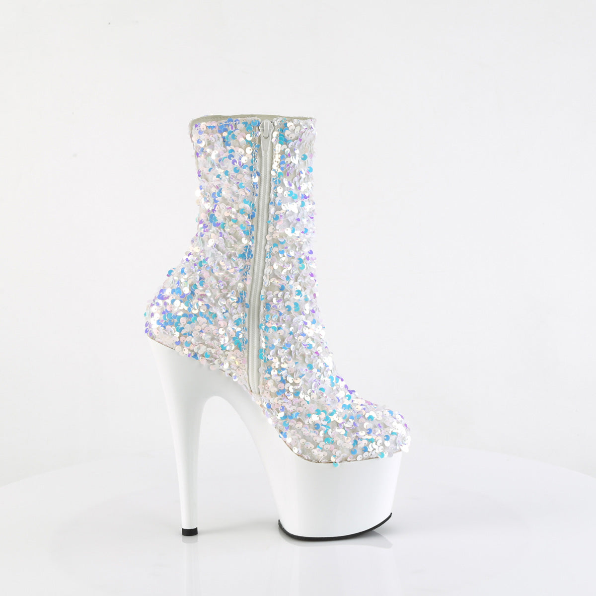 Pleaser   ADORE-1042SQ WHT Multi Sequins / Wht
