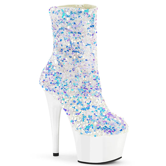 Pleaser   ADORE-1042SQ WHT Multi Sequins / Wht