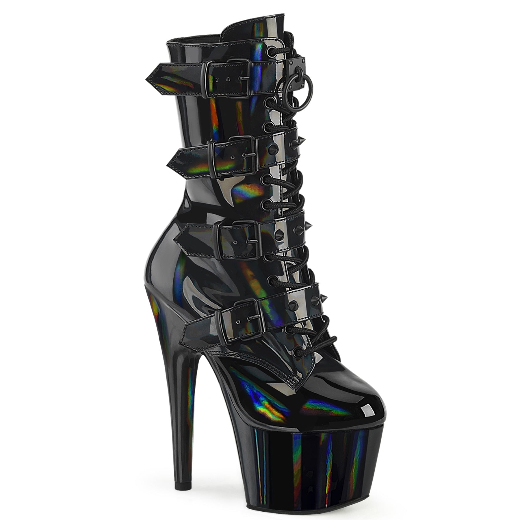 Pleaser   ADORE-1046 BLK HOLO PAT / MATCHING