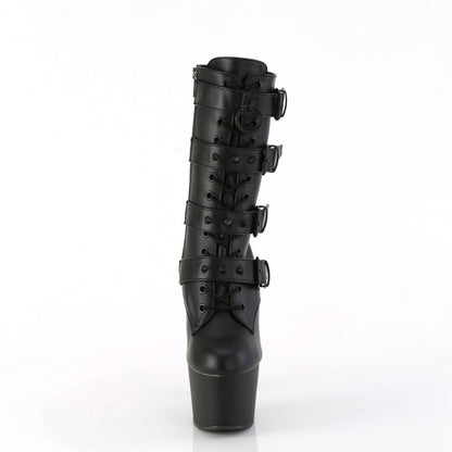 Pleaser   ADORE-1046 Blk faux cuir / blk matte