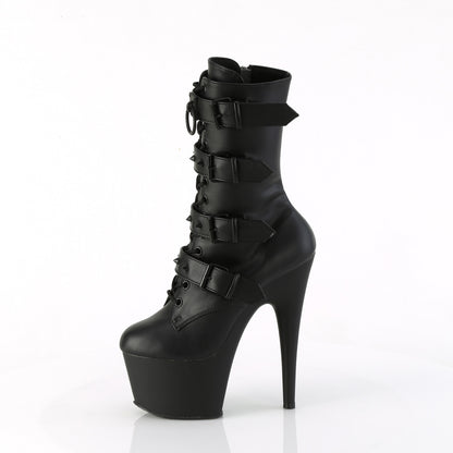 Pleaser   ADORE-1046 Blk faux cuir / blk matte