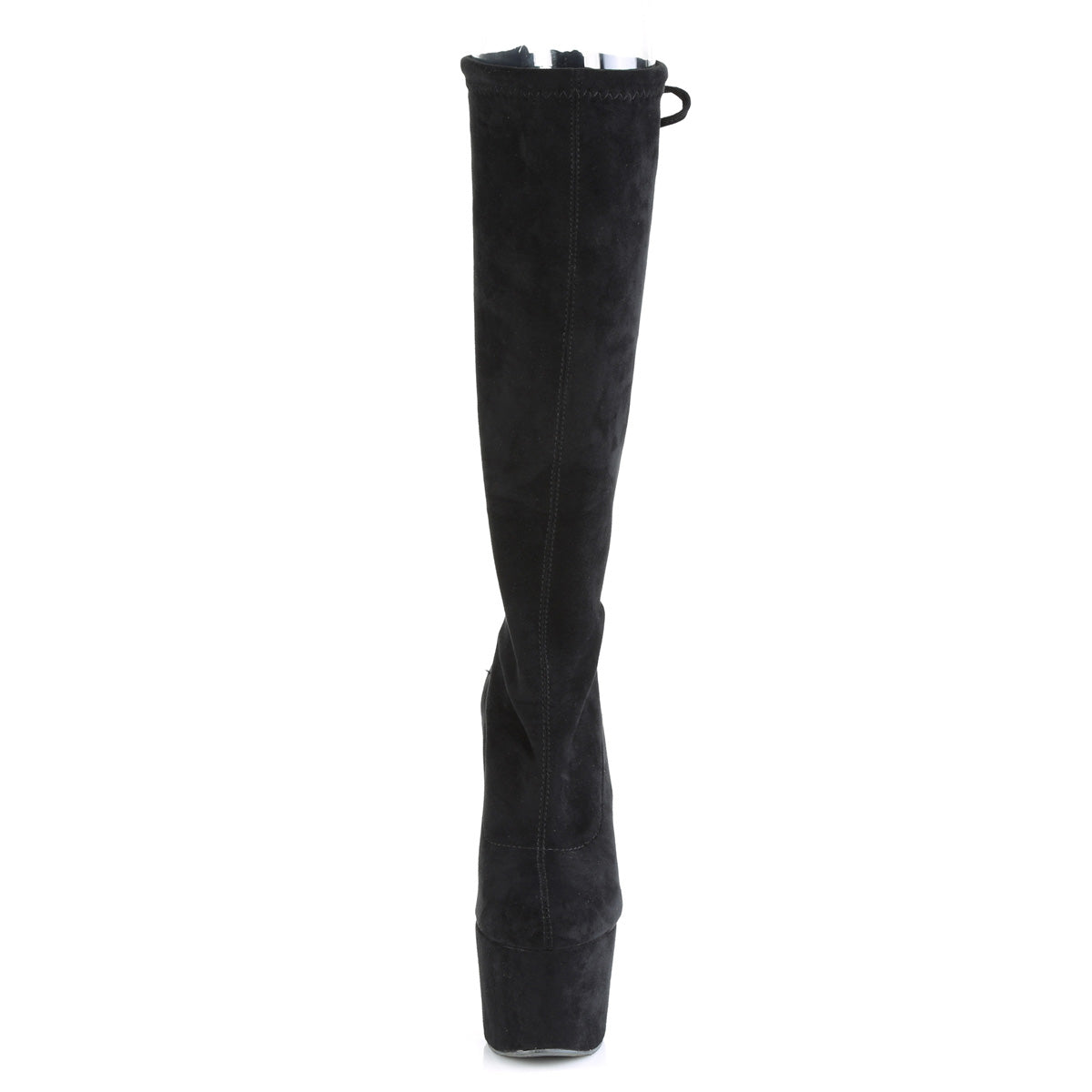 Pleaser Bottes pour femmes ADORE-2008 Blk Stretch Faux Suisse / BLK FAUX SUDE