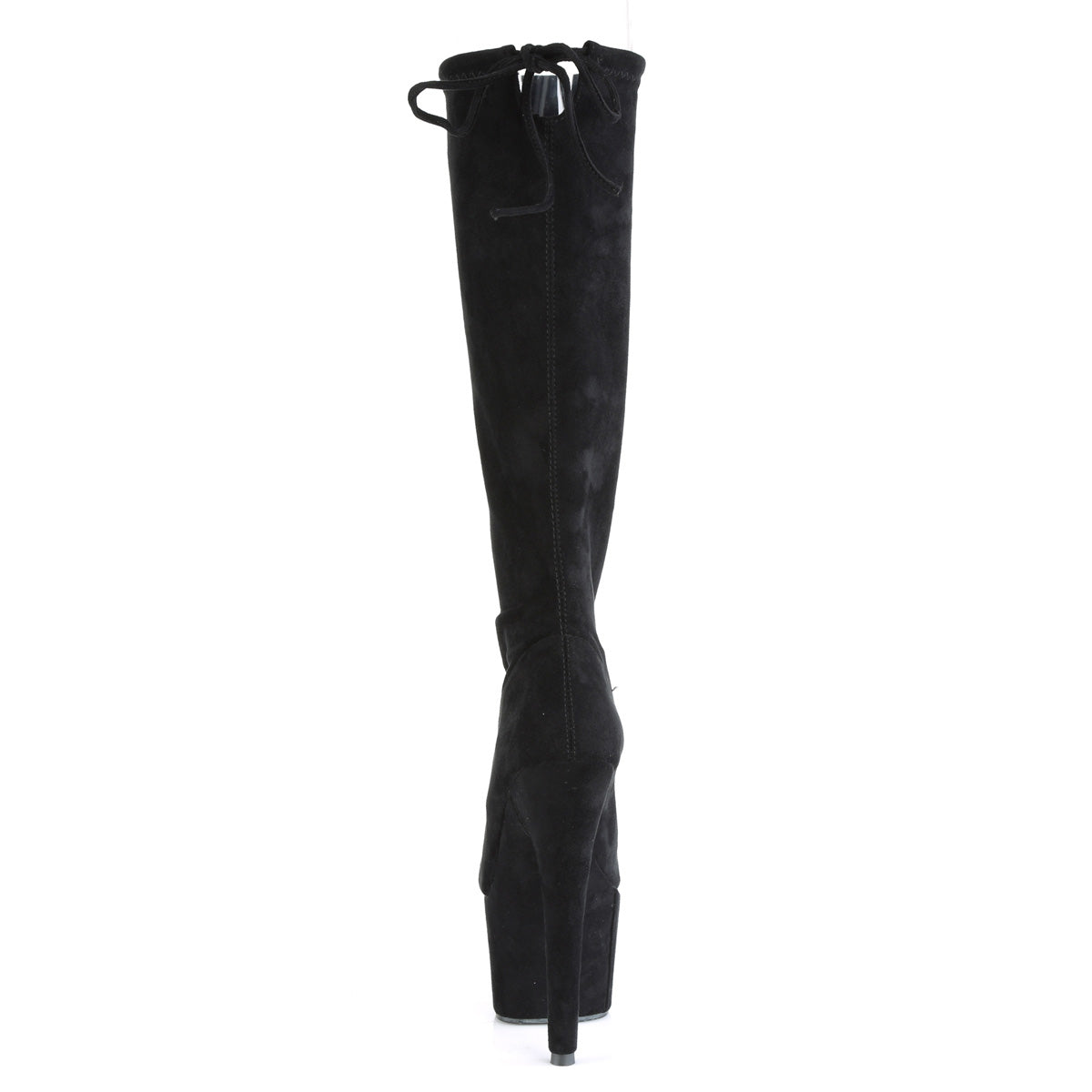 Pleaser Bottes pour femmes ADORE-2008 Blk Stretch Faux Suisse / BLK FAUX SUDE