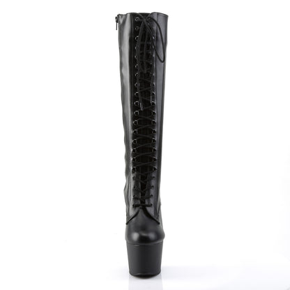 Pleaser Bottes pour femmes ADORE-2023 BLK STOR FAUX CUIR / BLK MATTE