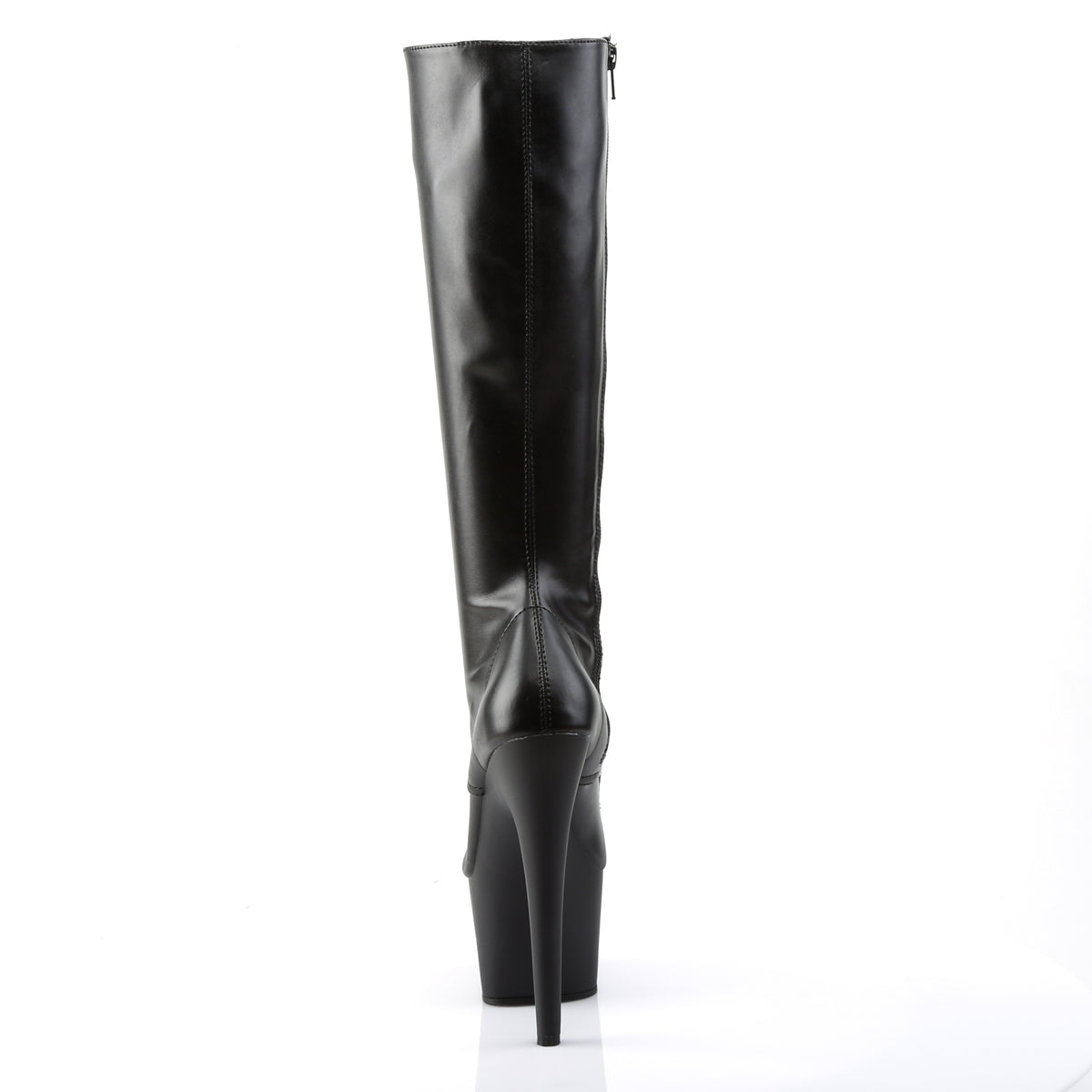 Pleaser Womens Boots ADORE-2023 Blk Str Faux Leather/Blk Matte