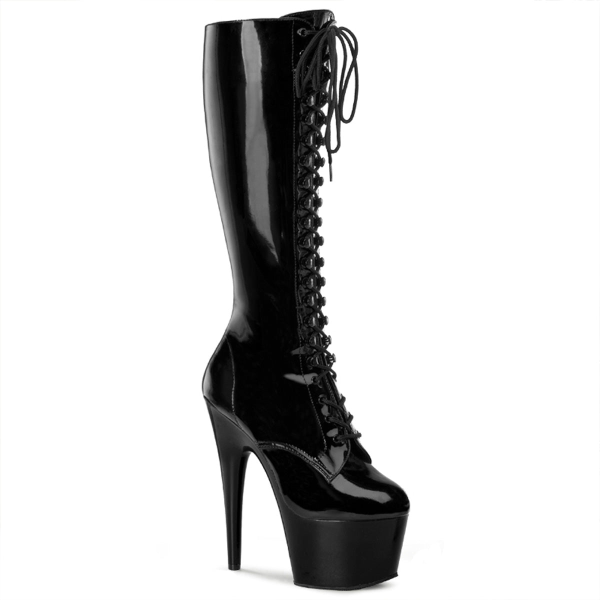Pleaser Womens Boots ADORE-2023 Blk Str Pat/Blk