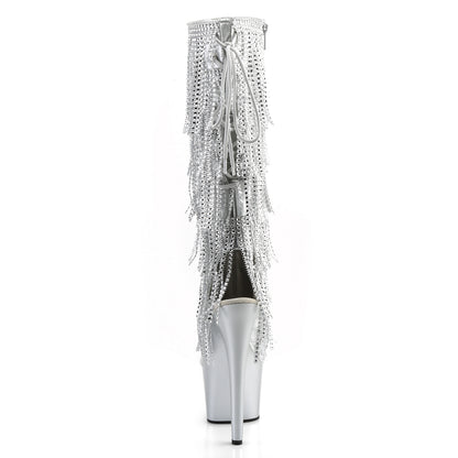 Pleaser Bottes pour femmes ADORE-2024RSF SLV METALLIQUE PU / SLV MATTE
