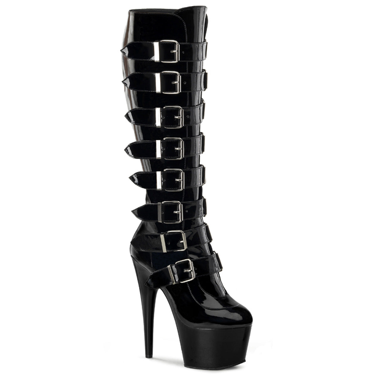 Pleaser Bottes pour femmes ADORE-2043 blk pat / blk