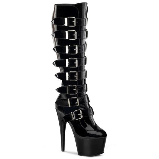Pleaser Bottes pour femmes ADORE-2043 blk pat / blk