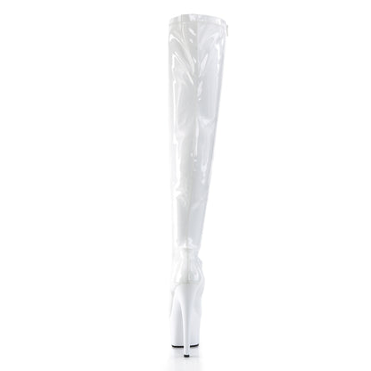 Pleaser Womens Boots ADORE-3000 Wht Str Pat/Wht