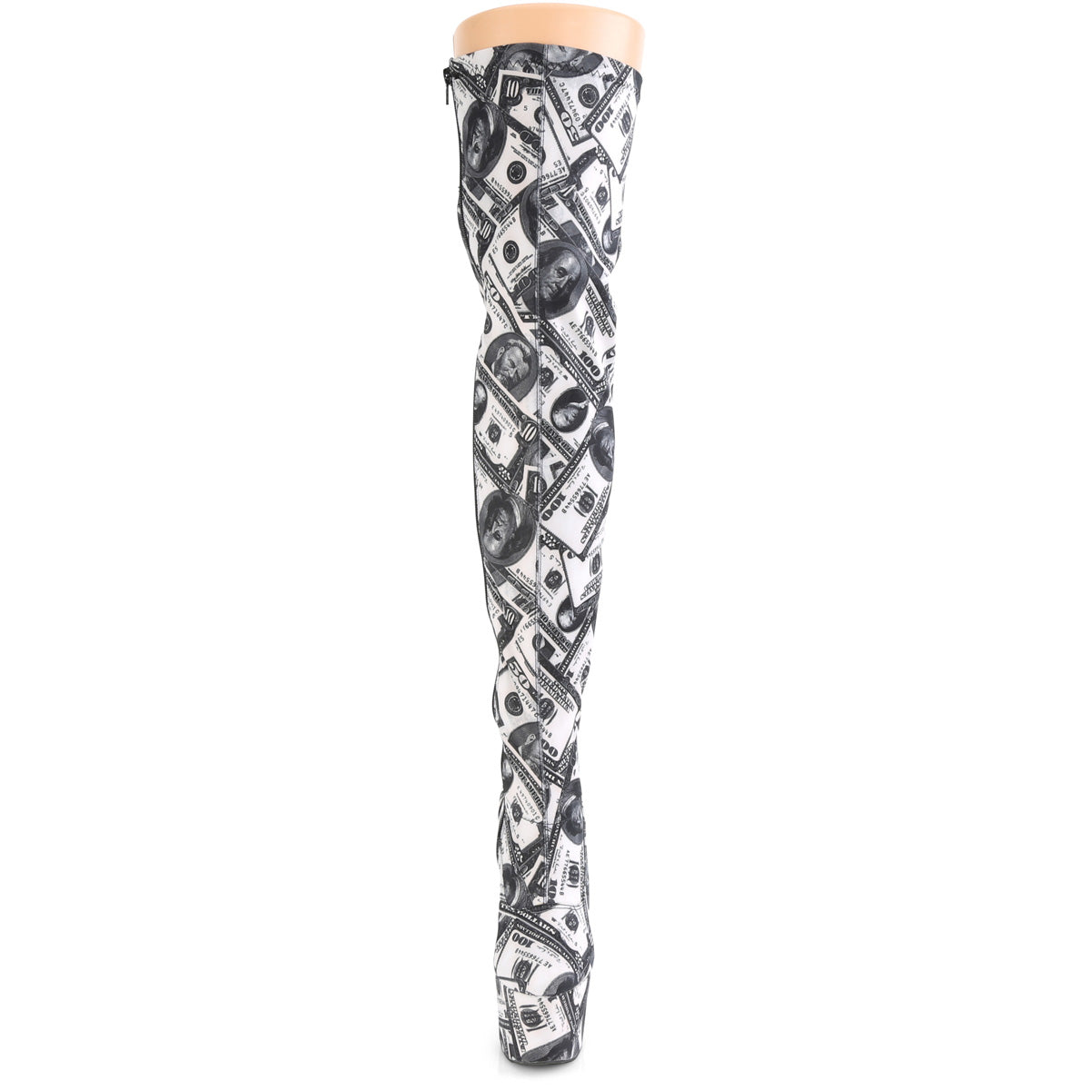 Pleaser Bottes pour femmes ADORE-3000dp wht-blk str. Tissu / wht-blk