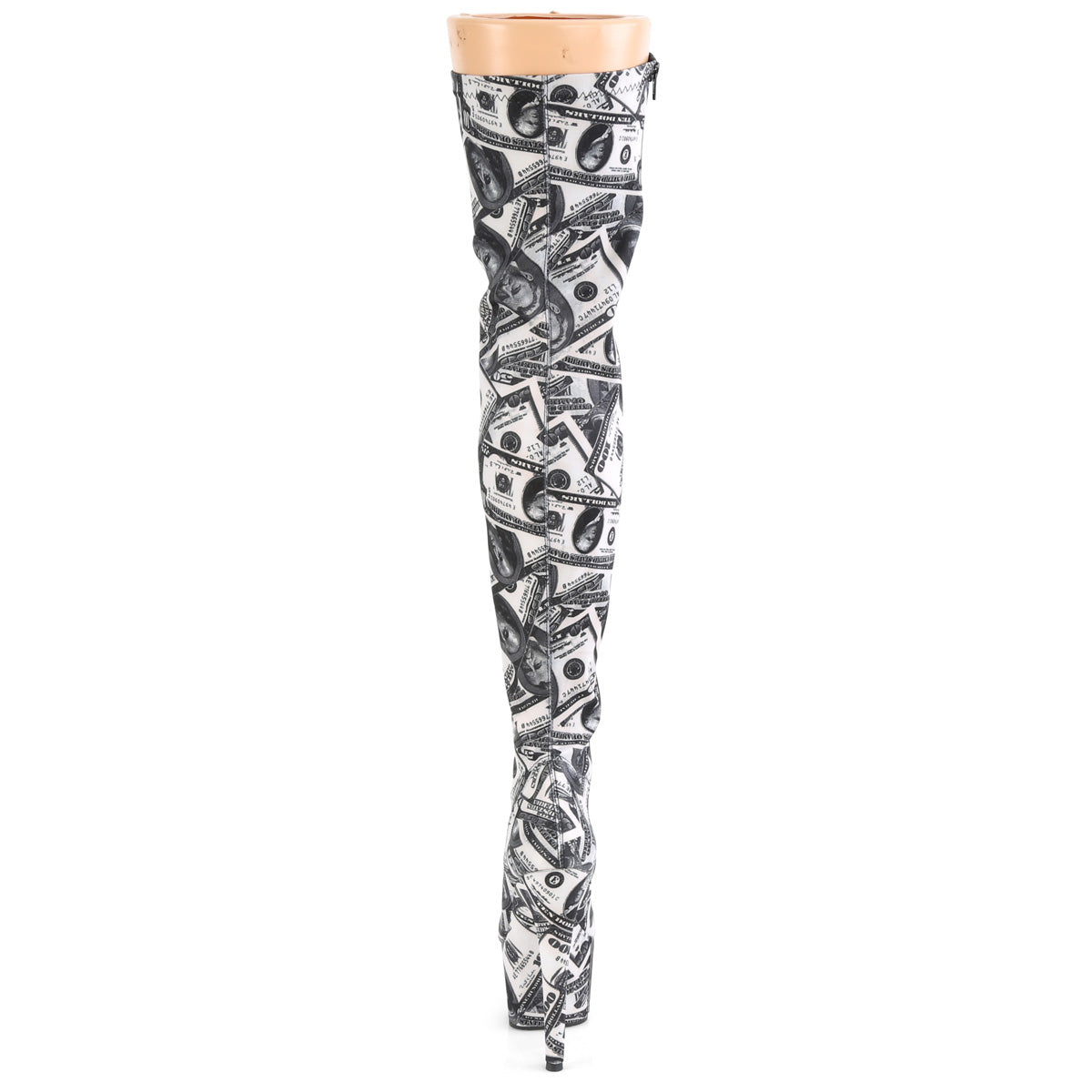 Pleaser Bottes pour femmes ADORE-3000dp wht-blk str. Tissu / wht-blk