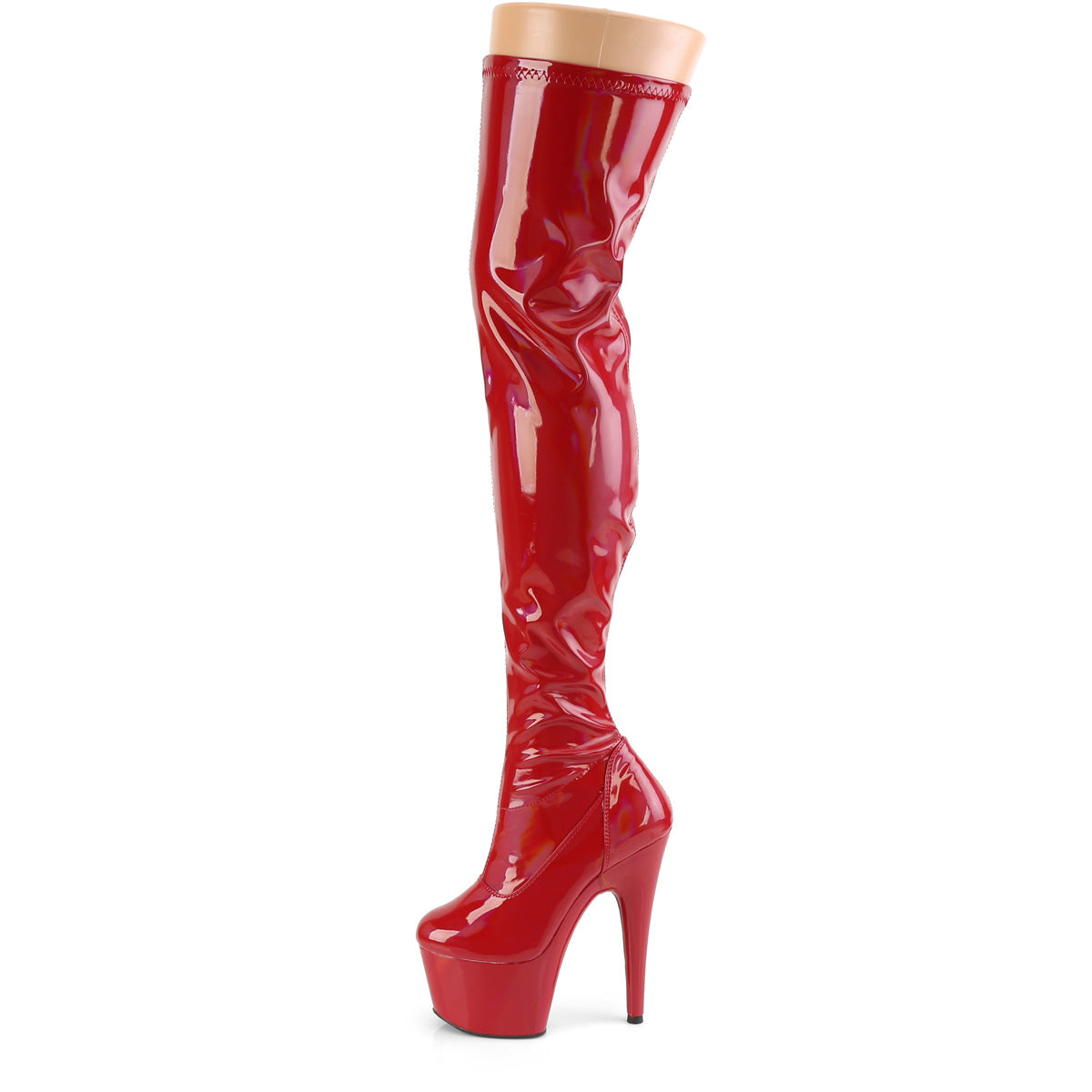 Pleaser Womens Boots ADORE-3000HWR Red Str. Holo/Red Holo