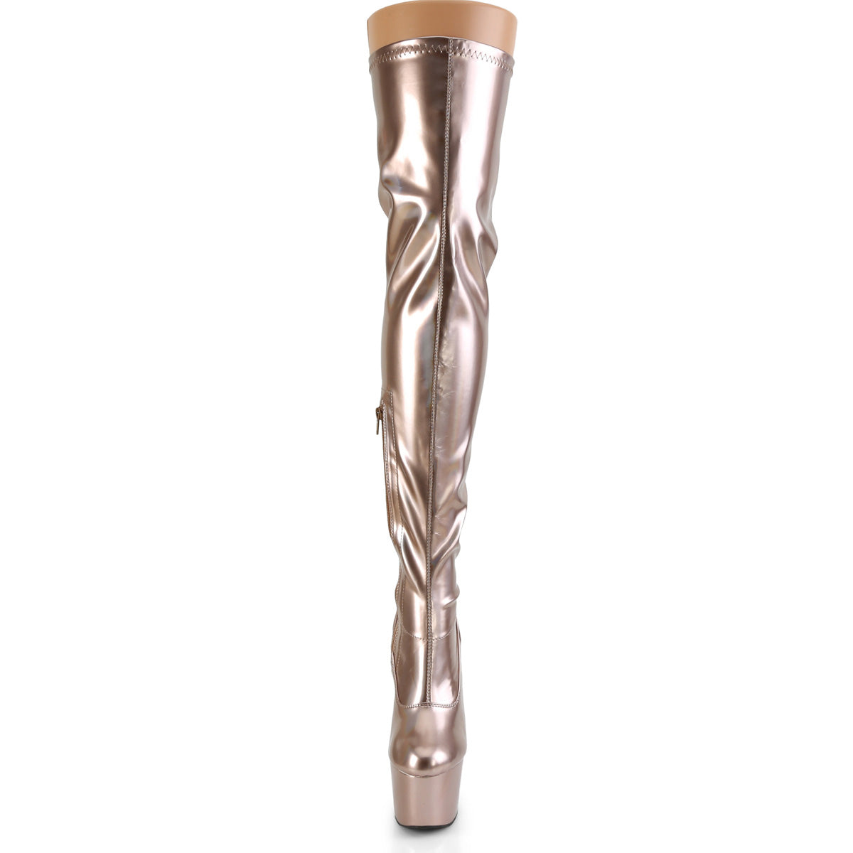 Pleaser Bottes pour femmes ADORE-3000hwr Rose Gold Str. Holo / Rose Gold Holo