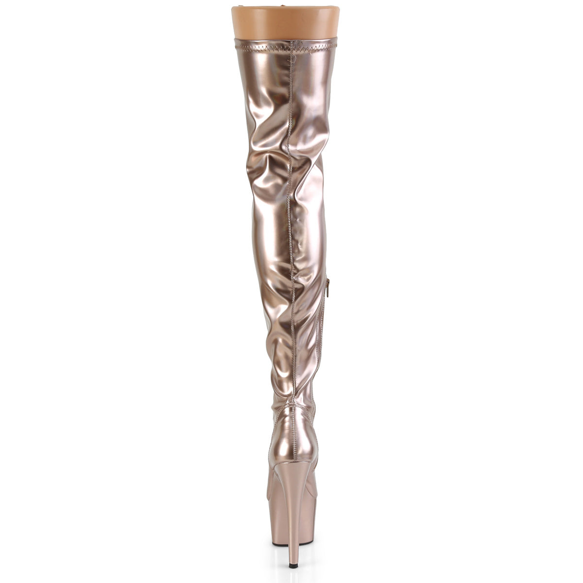 Pleaser Bottes pour femmes ADORE-3000hwr Rose Gold Str. Holo / Rose Gold Holo
