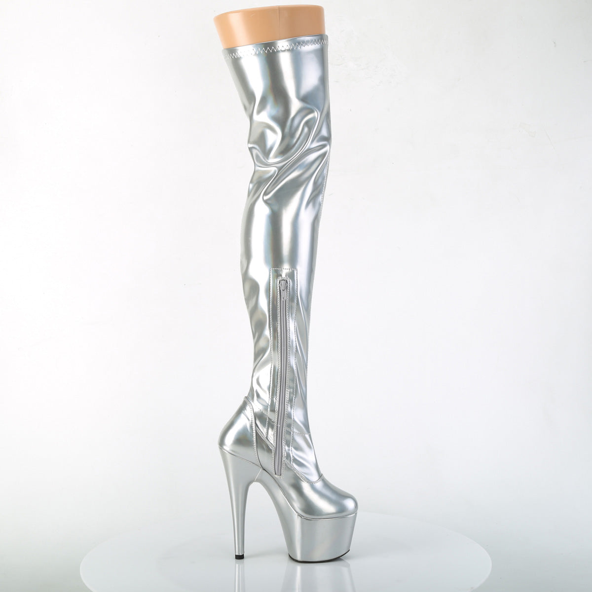 Pleaser Bottes pour femmes ADORE-3000hwr SLV STR. Holo / slv holo