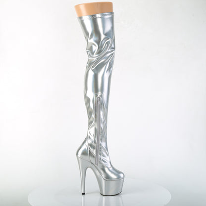 Pleaser Bottes pour femmes ADORE-3000hwr SLV STR. Holo / slv holo