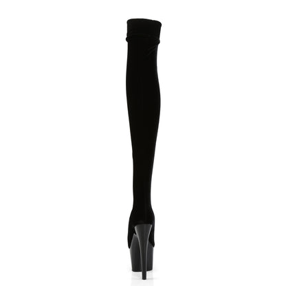 Pleaser Bottes pour femmes ADORE-3002 blk str chant / blk